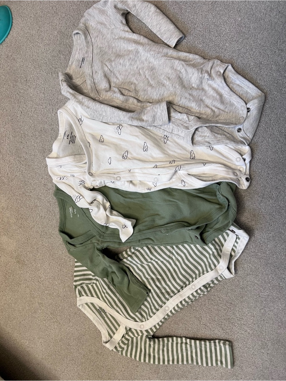 Simple Joy by Carter’s Bodysuit Set - Green, Gray, White
